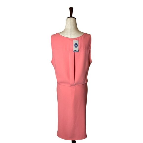 Drew by Anthropologie Pink Sleeveless Tie Waist Morgan Dress Size L - Picture 5 of 11